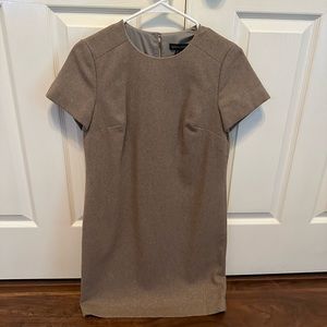 Gold short sleeved work dress from Banana Republic